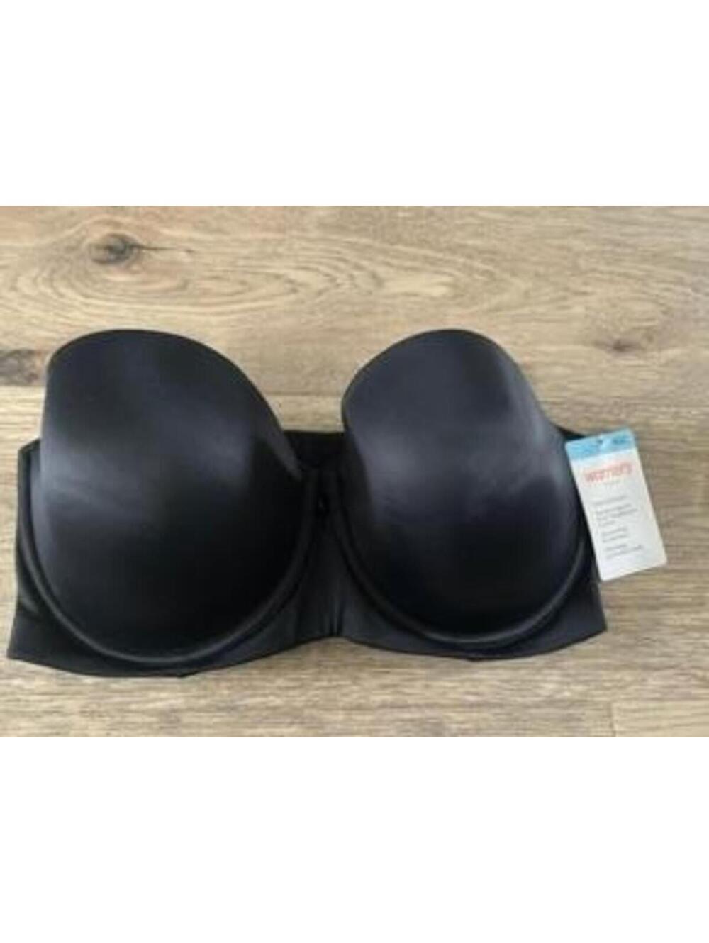 Warners Cloud 9 Wireless Strapless Bra 40C Black Convertible Lightly Lined NWT